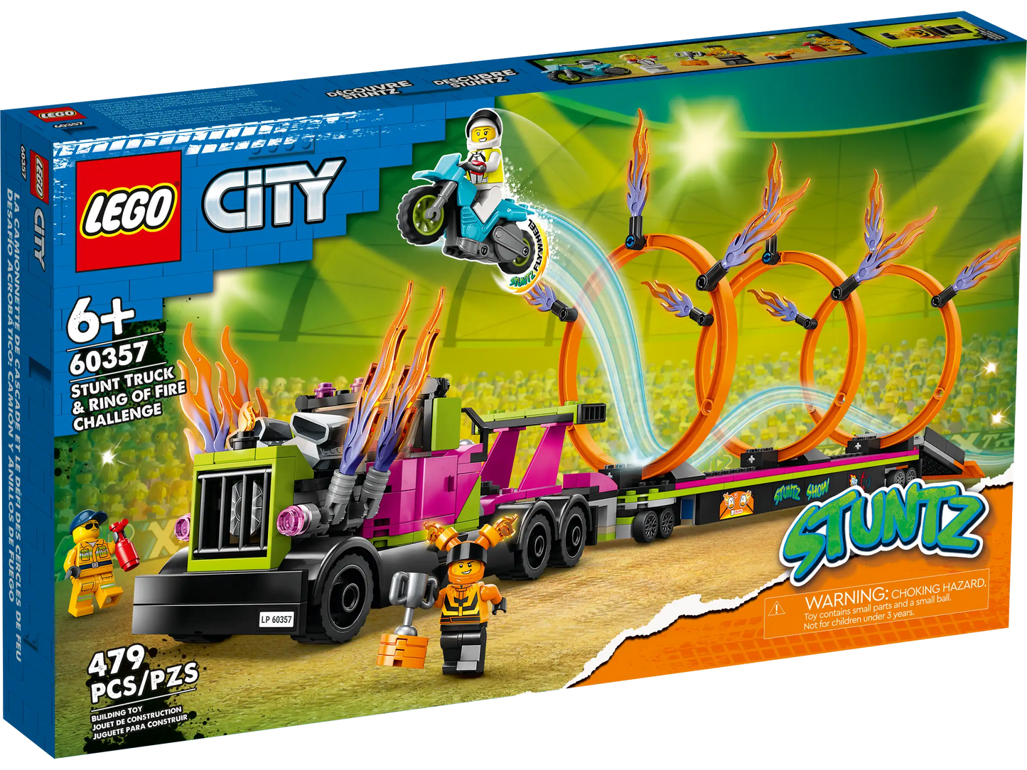 LEGO® City Stunt Truck & Ring of Fire Challenge (60357)