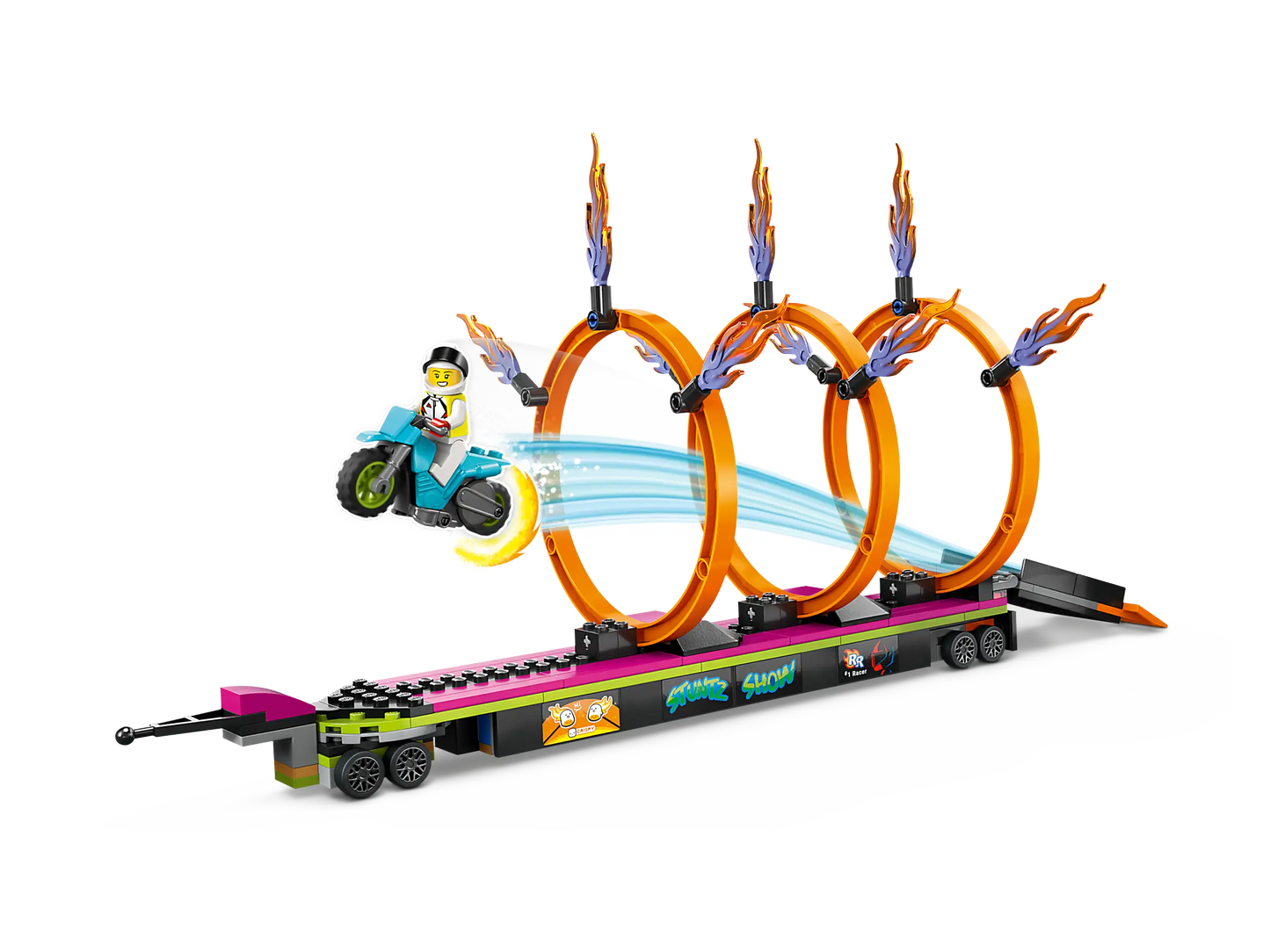 LEGO® City Stunt Truck & Ring of Fire Challenge (60357)