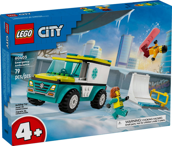 LEGO® City Emergency Ambulance and Snowboarder (60403)