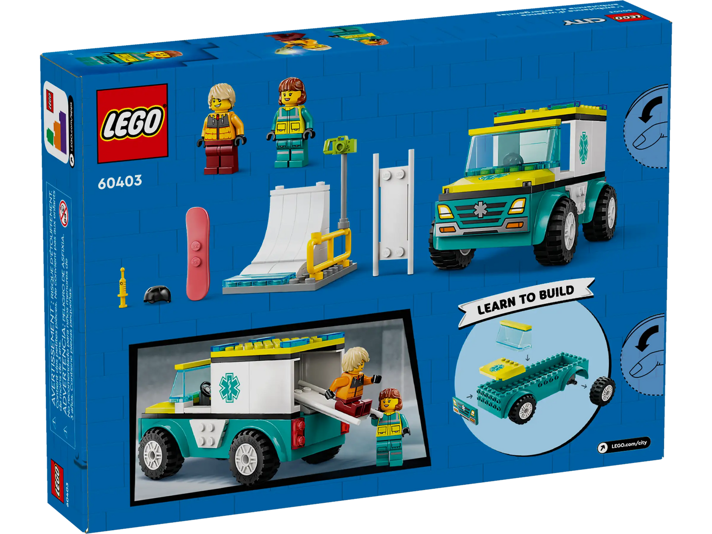 LEGO® City Emergency Ambulance and Snowboarder (60403)