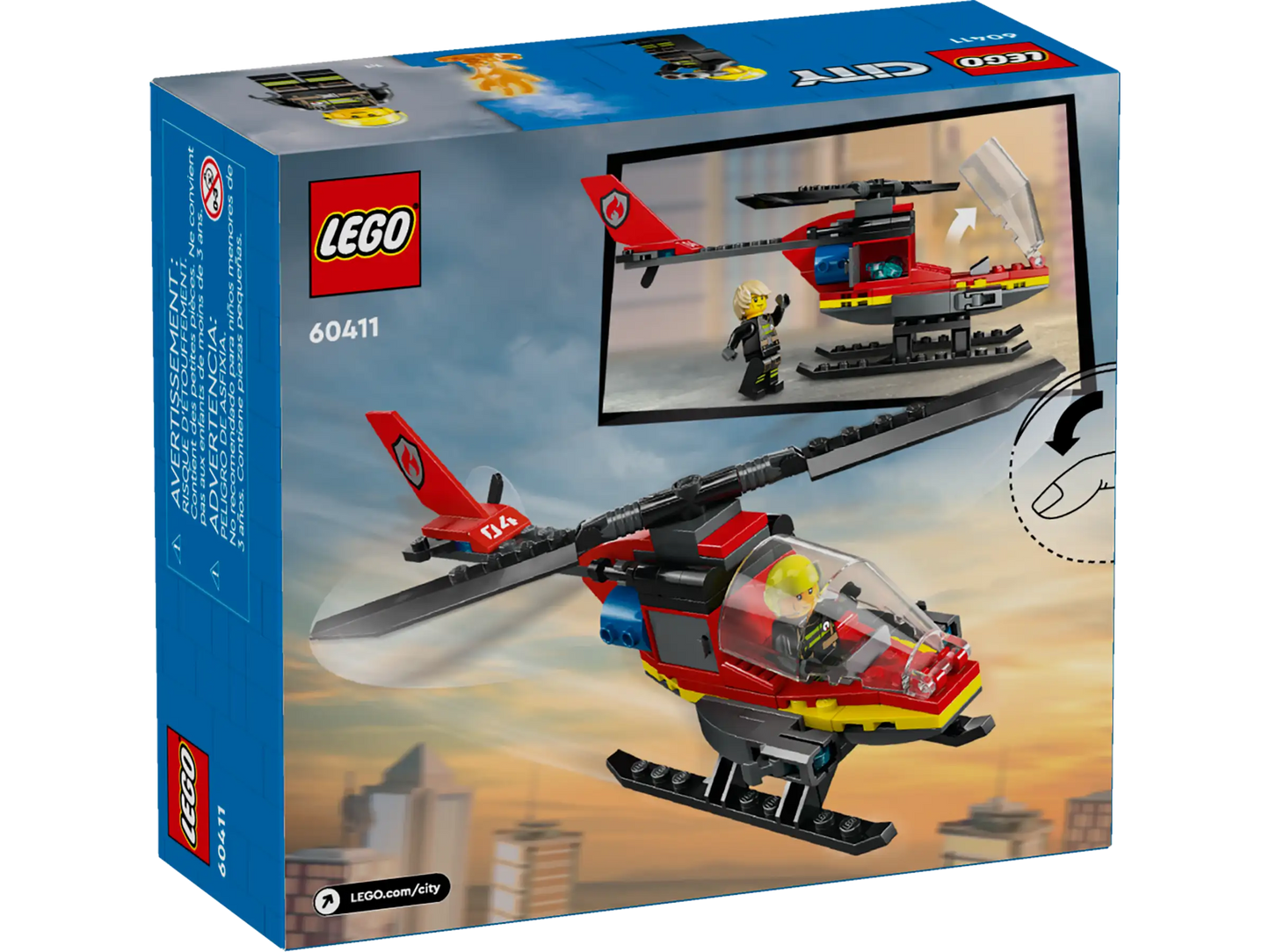 LEGO® City Fire Rescue Helicopter toy (60411)