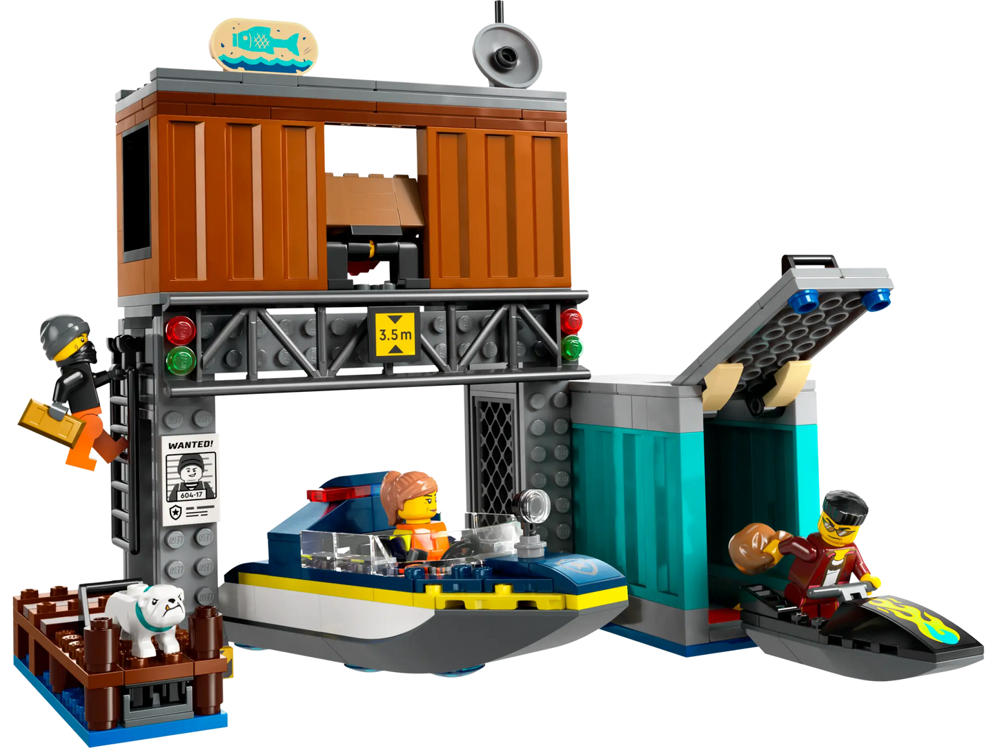 LEGO® City Police Speedboat and Crooks’ Hideout (60417)