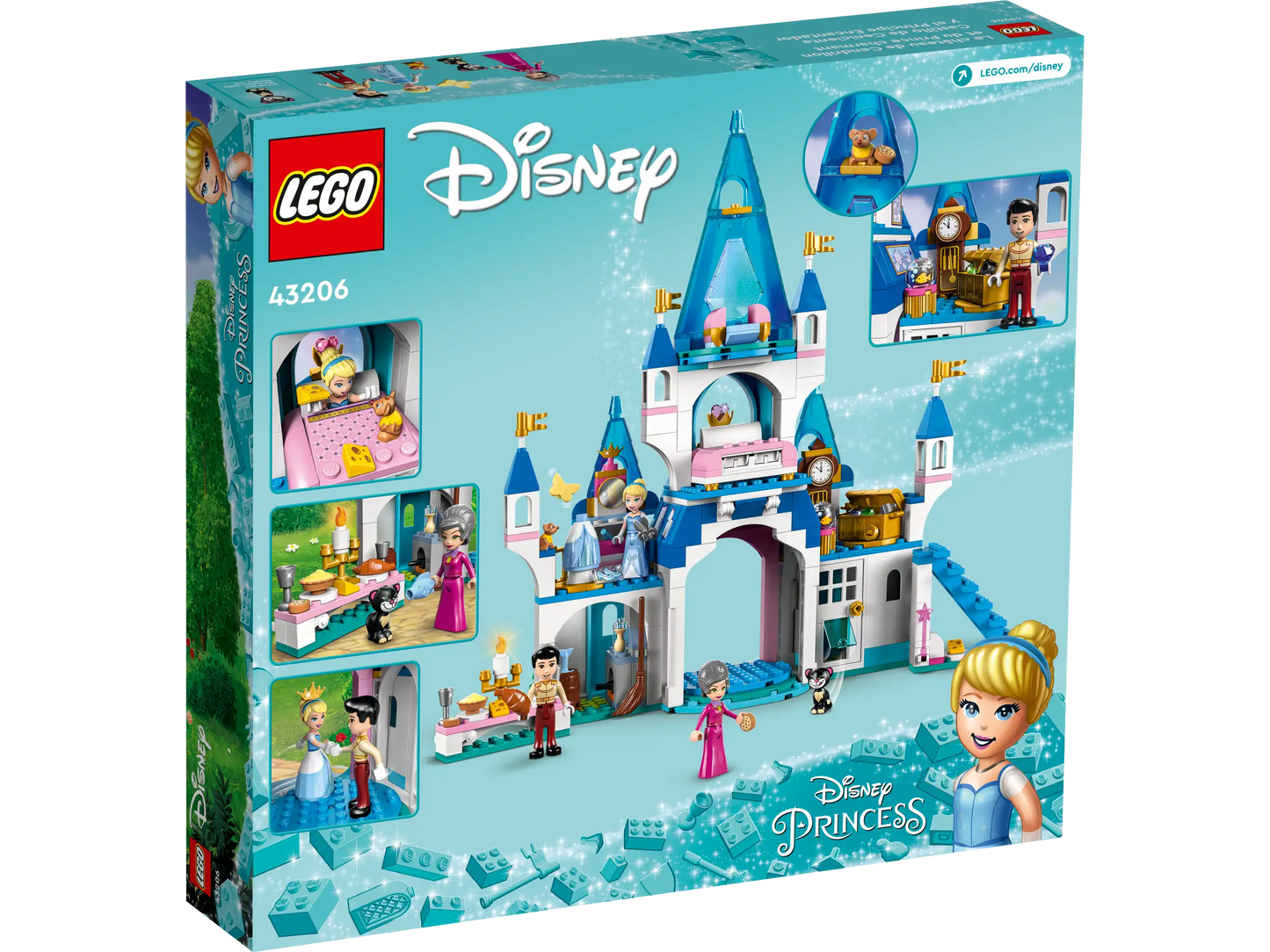 LEGO® Disney Cinderella and Prince Charming’s Castle (43206)