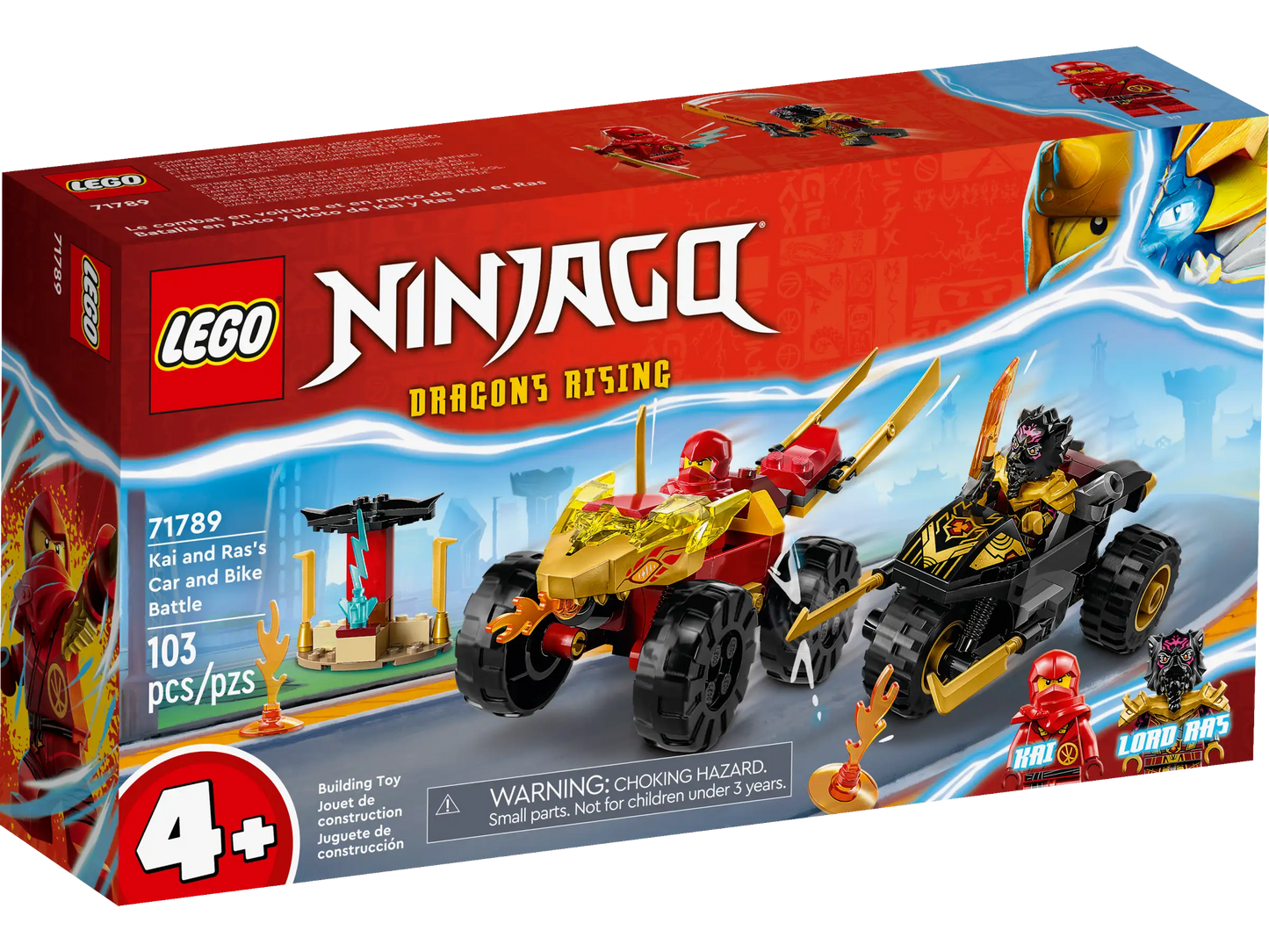 LEGO® NINJAGO® Kai and Ras’s Car and Bike Battle (71789)