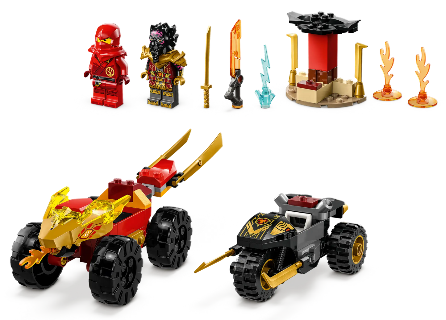 LEGO® NINJAGO® Kai and Ras’s Car and Bike Battle (71789)