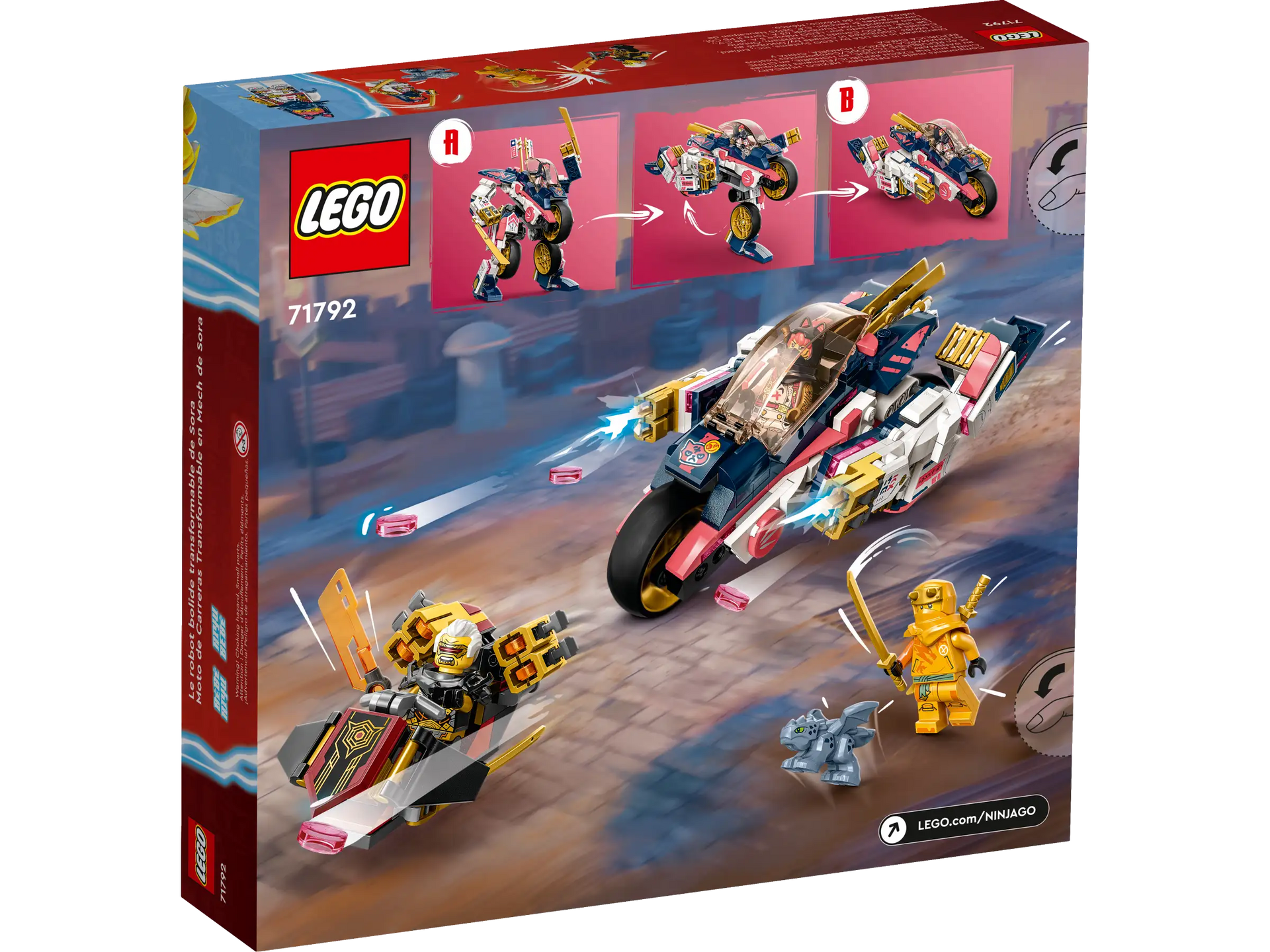 ‼️sora‼️ LEGO® NINJAGO® Sora's Transforming Mech Bike Racer (71792) – Cool