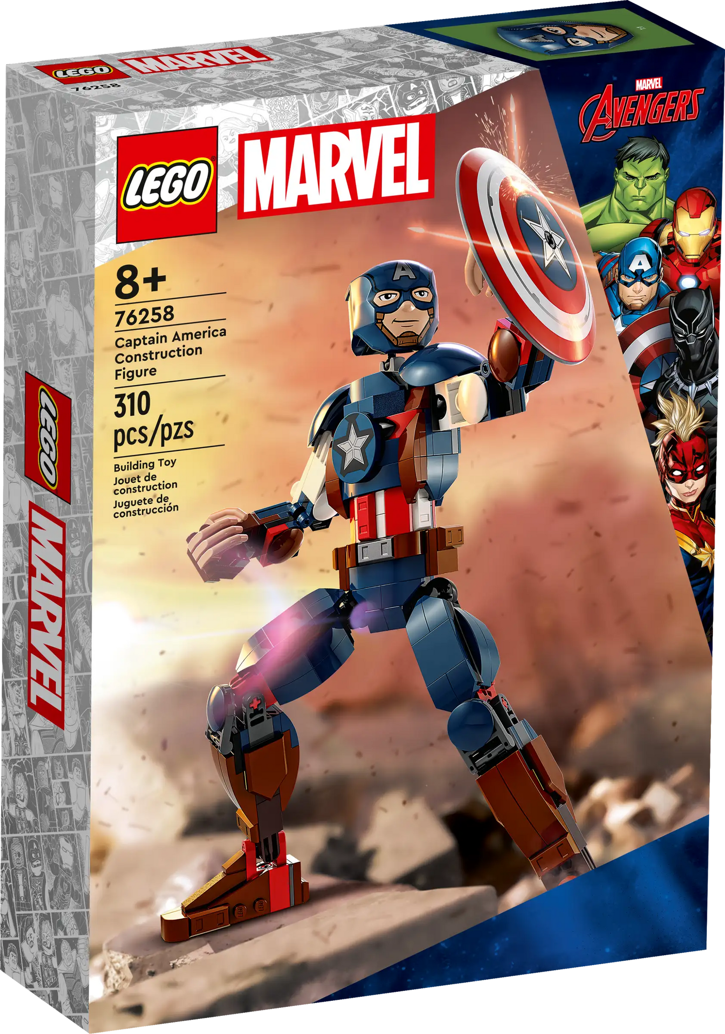 LEGO® Marvel Captain America Construction Figure (76258)