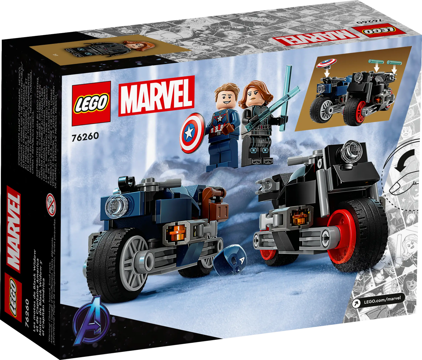 LEGO® Marvel Black Widow & Captain America Motorcycles (76260)